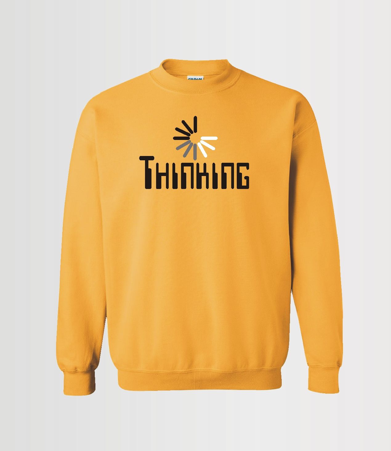 custom design techy theme crew neck sweatshirt gold