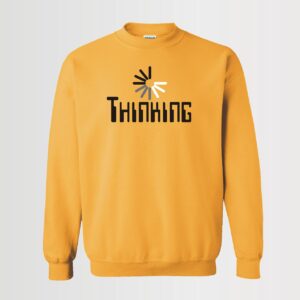 custom design techy theme crew neck sweatshirt gold