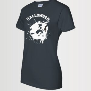 halloween custom t-shirt on black Gildan t-shirt in white or glow in the dark Siser HTV