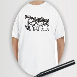 Wearable Art colouring t-shirt option #3 cookies
