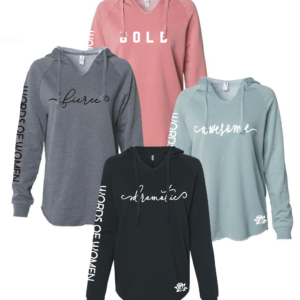 words of women custom hoodie four available colours