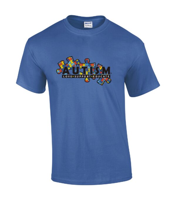 unisex autism awareness custom royal blue t-shirt